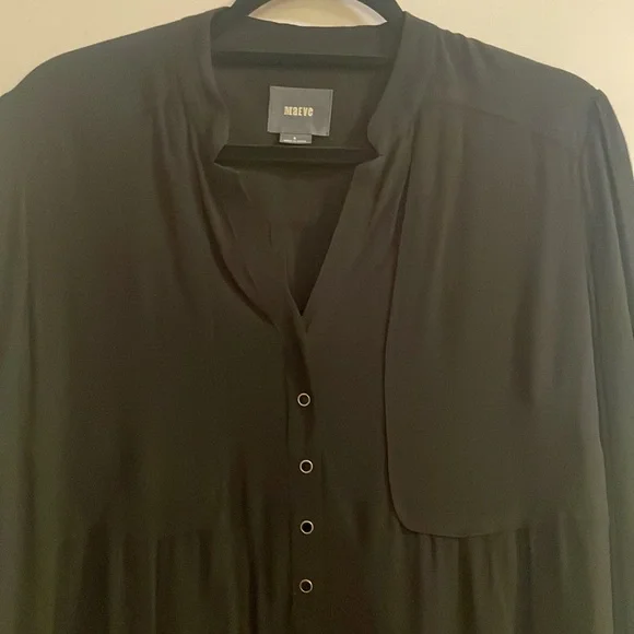 Anthropologie Maeve Black Shirt Dress with pockets - Picture 2 of 8